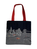 Embroidered NYC Tote Black