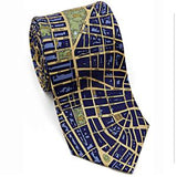 NYC Grid Tie Blue and Gold