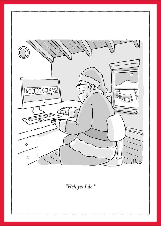Juego de tarjetas de notas "Aceptar cookies" de la portada de The New Yorker