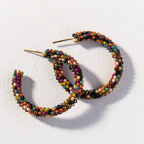 Muted Confetti Small Hoop Earring