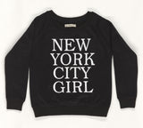 New York City Girl Crew Neck Sweatshirt Black
