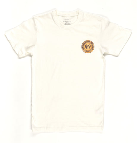 Native New Yorker Token T-Shirt (Cream) in Pima Cotton
