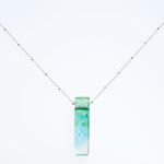 Mosaic Stiletto Sterling Silver Necklace