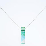 Mosaic Stiletto Sterling Silver Necklace