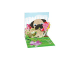 Pug Bouquet Trinket Card