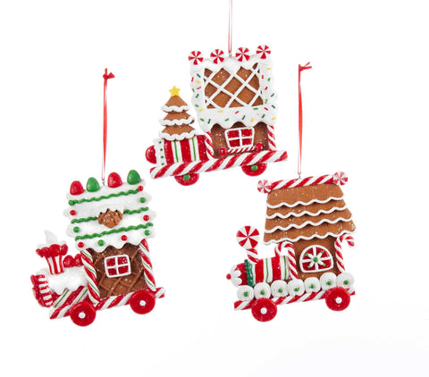 Gingerbread Train Ornaments