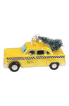 Ornament: NYC Checker Taxi with Christmas Tree