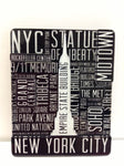 New York Skyline Typography 3D Magnet