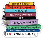 Die Cut Sticker: I HEART Banned Books
