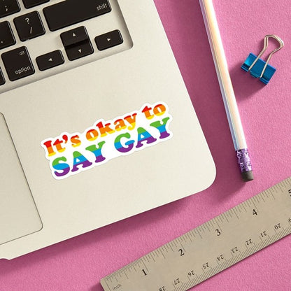 Pegatina troquelada: Está bien decir gay