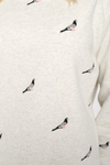 Pigeon Print Crew Neck Sweatshirt