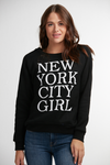 New York City Girl Crew Neck Sweatshirt Black