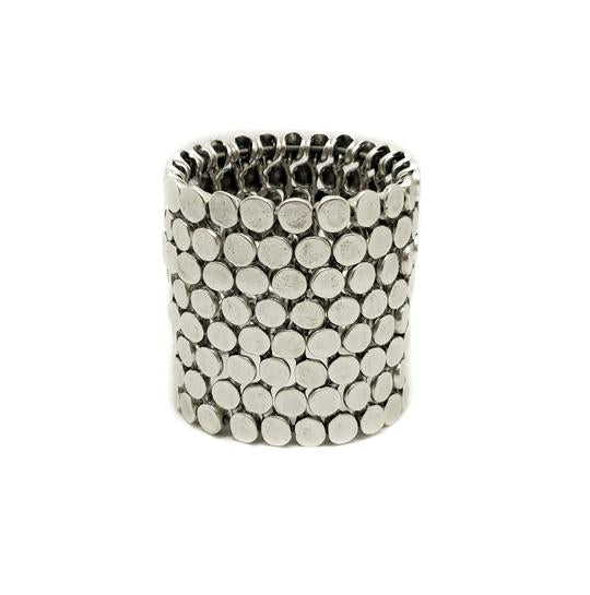 Pulsera de puntos: Peltre modernista