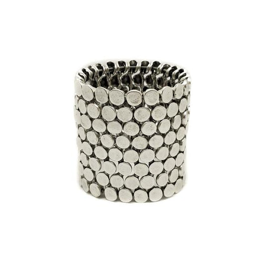 Pulsera de puntos: Peltre modernista