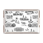 New York Toile Lucite Tray 11x17