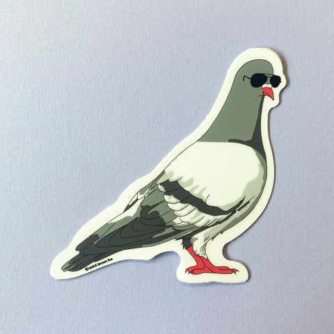 Pigeon with Sunglasses Sticker
