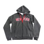 New York Hood With Zipper in Charcoal