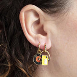 Walkman & 7" Hoop Earrings